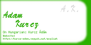 adam kurcz business card